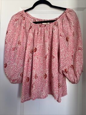 Natalie Martin Ella Top 100% Silk Andromeda Shell Pink Size Medium